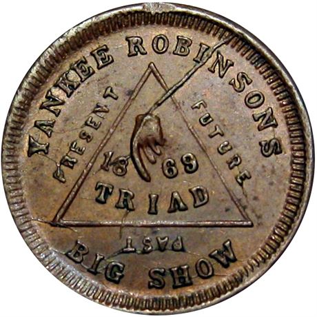 175  -  IL692A-16a R3 Raw AU+ Peoria Illinois Civil War token