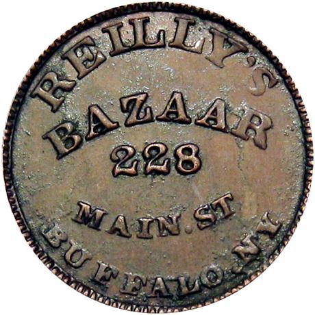 261  -  NY105M-1a R6 Raw AU Details Buffalo New York Civil War token