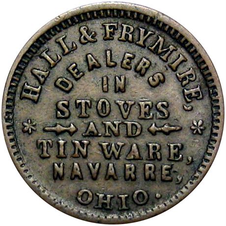 331  -  OH597A-1a R5 Raw EF Navarre Ohio Civil War token
