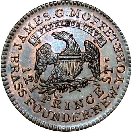 555  -  LOW 321 / HT-295 R2 Raw MS63  Hard Times token