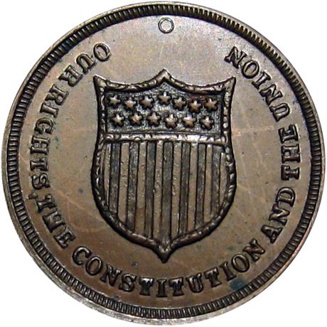 381  -  TN600B- 8a R8 Raw MS62 Memphis Tennessee Civil War token