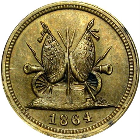 65  -  144/349 b Unlisted Raw UNC Details Grant Patriotic Civil War token