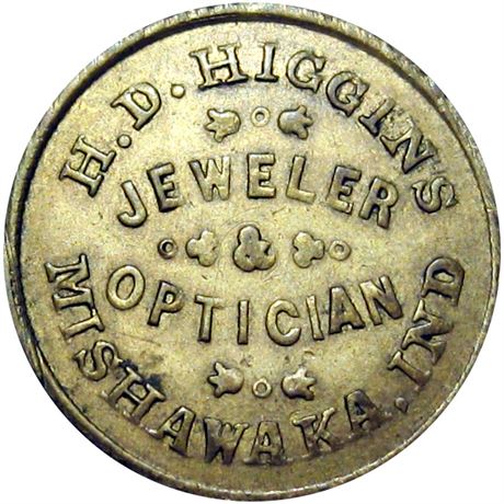 194  -  IN630A-10b R7 Raw EF+ Mishawaka Indiana Civil War token