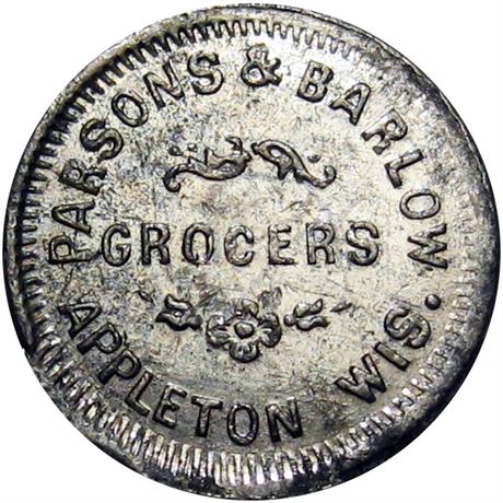 383  -  WI030A-1e R8 Raw MS62 Appleton Wisconsin Civil War token
