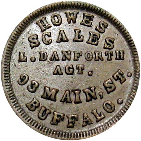 259  -  NY105G-3a R6 Raw EF Buffalo New York Civil War token