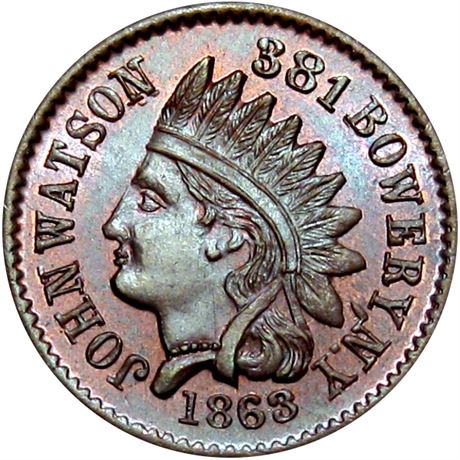 286  -  NY630CE-1a R4 Raw MS63  New York Civil War token
