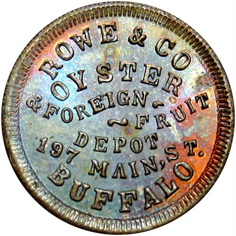 262  -  NY105O-1a R5 Raw MS62 Buffalo New York Civil War token