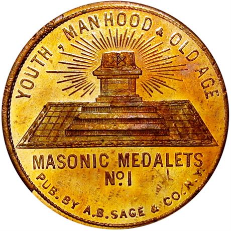 770  -  Sage's Masonic Medalets No. 1  Raw MS64