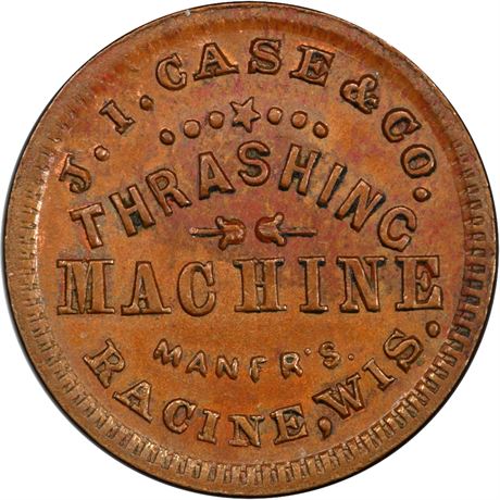 10  -    WI700A-2a R5 PCGS MS62 BN Racine Wisconsin Civil War token