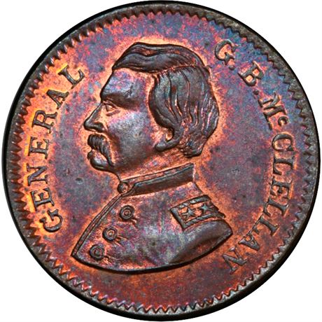 4  -    138/255 a R2 PCGS MS63 BN McClellan Patriotic Civil War token