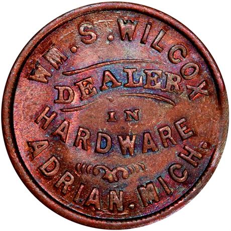 60  -  MI005F-2a R4 PCGS MS65 BN Adrian Michigan Civil War token