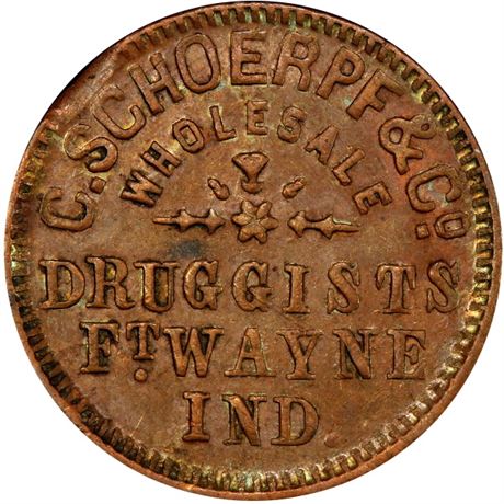 35  -  IN290H-1a R4 PCGS MS62 BN Fort Wayne Indiana Civil War token