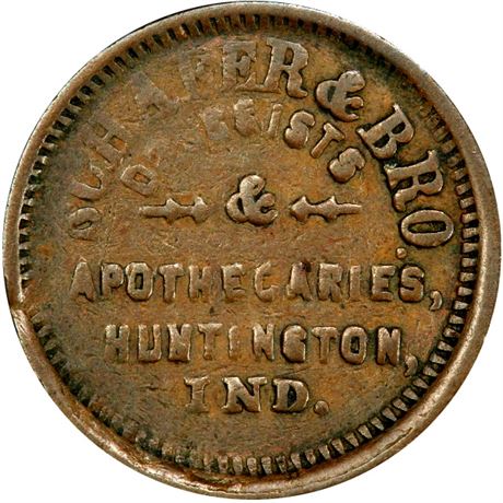 39  -  IN430H-1a R8 PCGS VF30 Huntington Indiana Civil War token