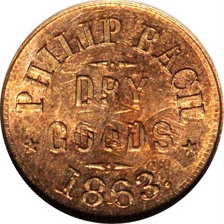 61  -  MI040A-2do R8 NGC MS64 Ann Arbor Michigan Civil War token