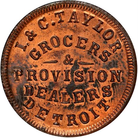 72  -  MI225CD-2a R7 PCGS MS63 RB Detroit Michigan Civil War token