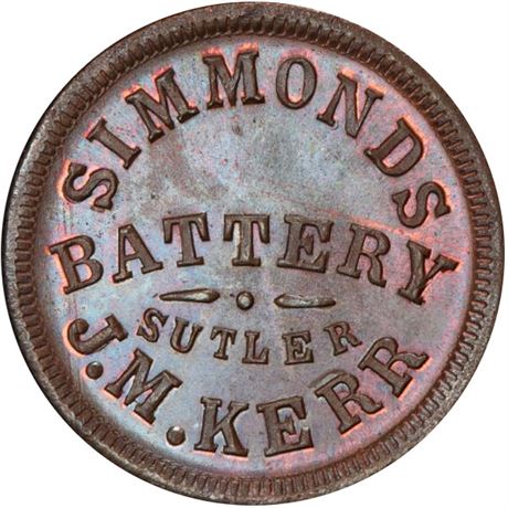 327  -  KY-1-25C R7 PCGS MS65 BN 1st Kentucky Civil War Sutler token