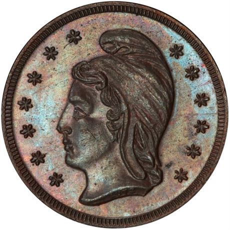10  -  IL150AG-5a R9 PCGS MS64 BN Chicago Illinois Civil War token