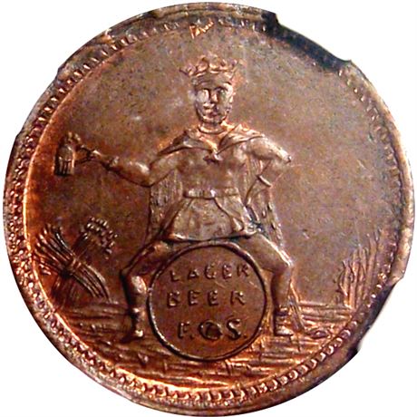16  -  IL150BB-4a R6 NGC MS63 RB Chicago Illinois Civil War token