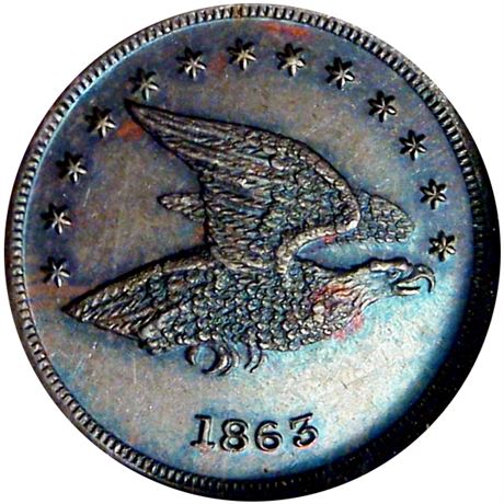 290  -  157/425 a R9 NGC MS64 BN Very Rare Dies Patriotic Civil War token