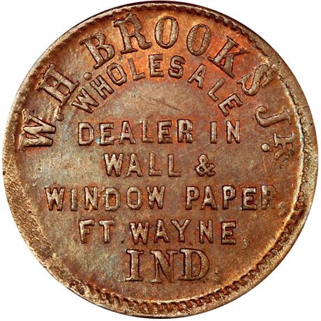 34  -  IN290E-4a R3 PCGS MS65 BN Fort Wayne Indiana Civil War token