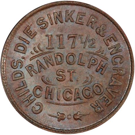 5  -  IL150 J- 9a R7 PCGS MS64 BN Chicago Illinois Civil War token
