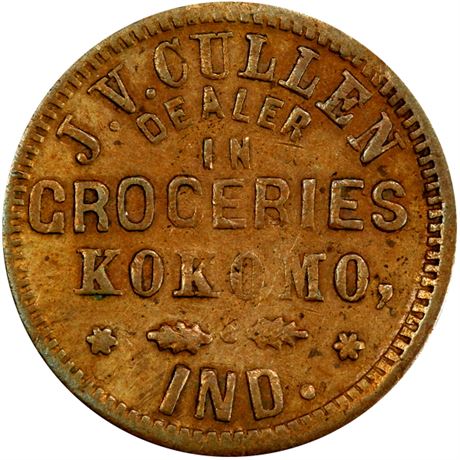 46  -  IN510A-1a R6 PCGS AU53 Kokomo Indiana Civil War token