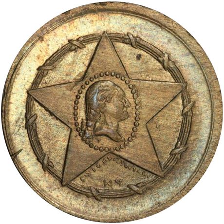 266  -  105/229 b R9 PCGS MS64 George Washington Patriotic Civil War token
