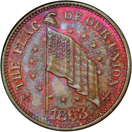 3  -  212/415 a PCGS MS65 Patriotic Civil War token