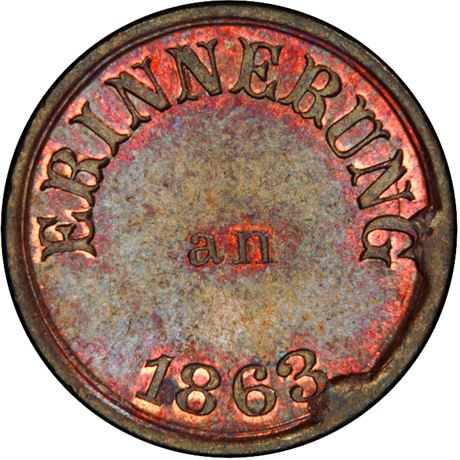 5  -  243/247 a PCGS MS63 Remembrance in German Patriotic Civil War token