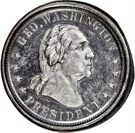 121/531 f Silver George Washington Patriotic Civil War Token NGC MS62 R9
