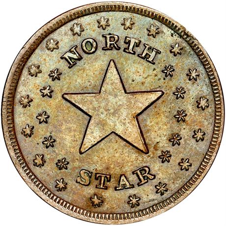 213  -  OH165CV-3a R8 NGC MS64 BN North Star Cincinnati Ohio Civil War token