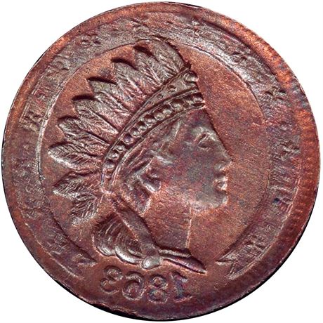 11  -   95/95 a R9 PCGS MS64 BN Brockage Mint Error Patriotic Civil War token