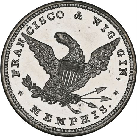 495  -  MILLER TN 25  NGC MS63 DPL Memphis Tennessee Merchant token