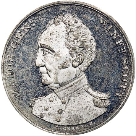 499  -  WS 1852-01 WM  PCGS MS62 1852 Winfield Scott Political token