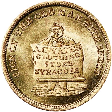 467  -  MILLER NY 1028  PCGS MS65 Syracuse New York Merchant token
