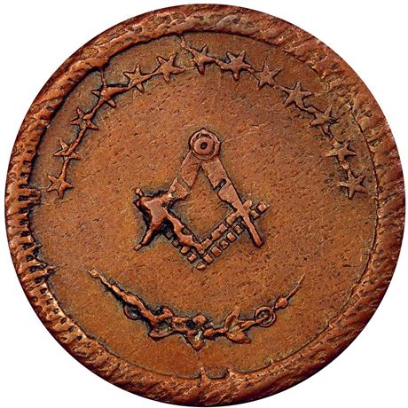 202  -  OH165BC-2a R7 PCGS AU55 Masonic Cincinnati Ohio Civil War token