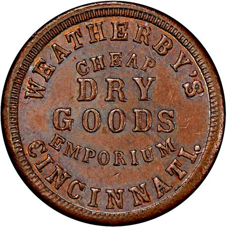 229  -  OH165GG-2a R7 PCGS MS64 BN Cincinnati Ohio Civil War token