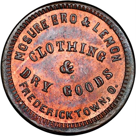 246  -  OH320B-1a R5 NGC MS64 RB Fredericktown Ohio Civil War token