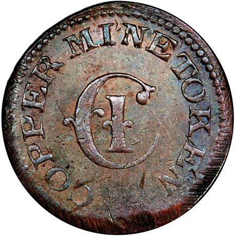 73  -  520/521 a R7 PCGS AU58 Copper Mine Patriotic Civil War token