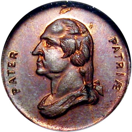 14  -  113/432 a R9 NGC MS64 BN Rare George Washington Patriotic Civil War token