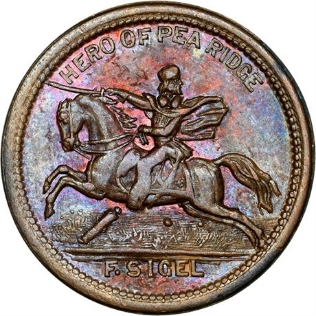 34  -  180/430 a R4 NGC MS64 BN Hero Of Pea Ridge Patriotic Civil War token