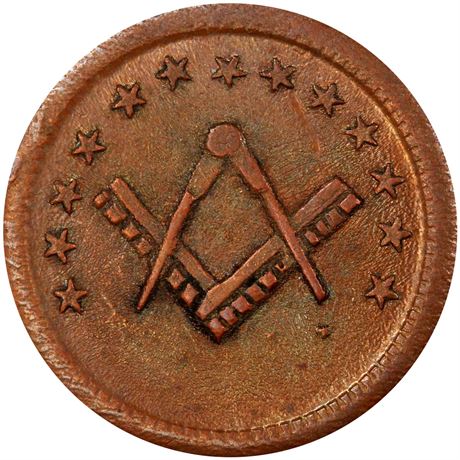 219  -  OH165ET-2a R6 PCGS MS63 BN Masonic Cincinnati Ohio Civil War token