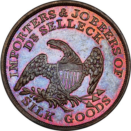 436  -  MILLER NY  155A  NGC MS64 BN New York City Merchant token