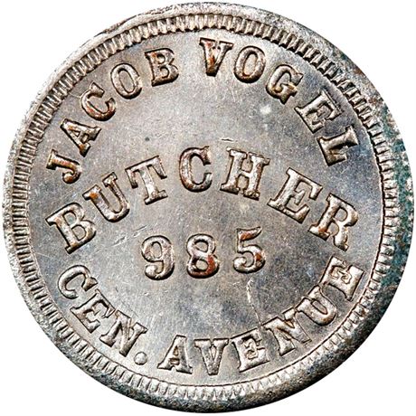 228  -  OH165GE-4i R9 PCGS MS65 Tin Plate Cincinnati Ohio Civil War token