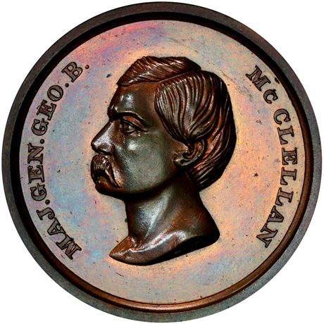 508  -  GMcC 1864-02 CU  PCGS SP64 BN 1864 George McClellan Political token