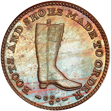 257  -  OH560B-3a R8 PCGS MS63 BN Monroeville Ohio Civil War token
