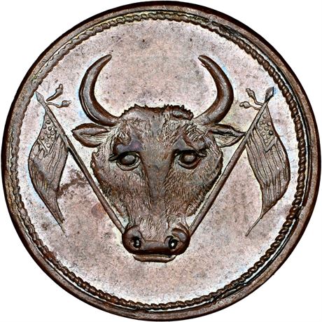 88  -  IL150AY-1a R3 NGC MS64 BN Bull Chicago Illinois Civil War token