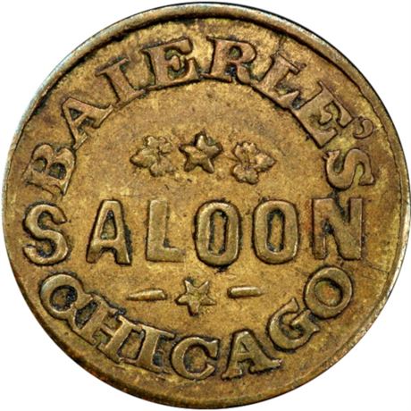84  -  IL150 A-1b R9 PCGS AU50 Very Rare Chicago Illinois Civil War token