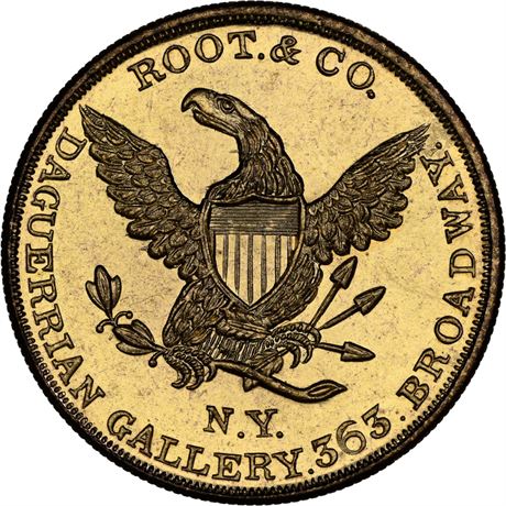 452  -  MILLER NY  732  NGC MS66 Daguerrian New York City Merchant token
