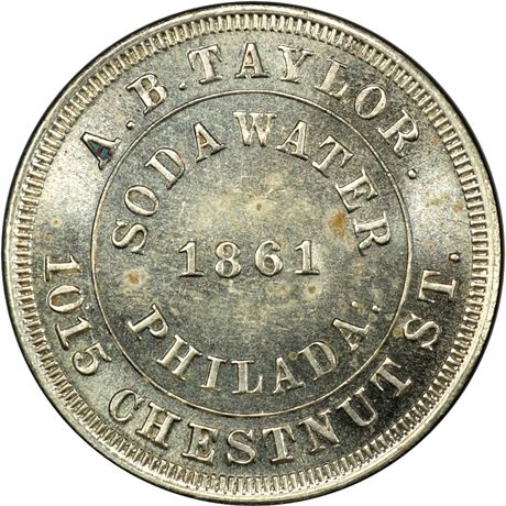 291  -  PA750U-1j R7 PCGS MS63 Philadelphia Pennsylvania Civil War token